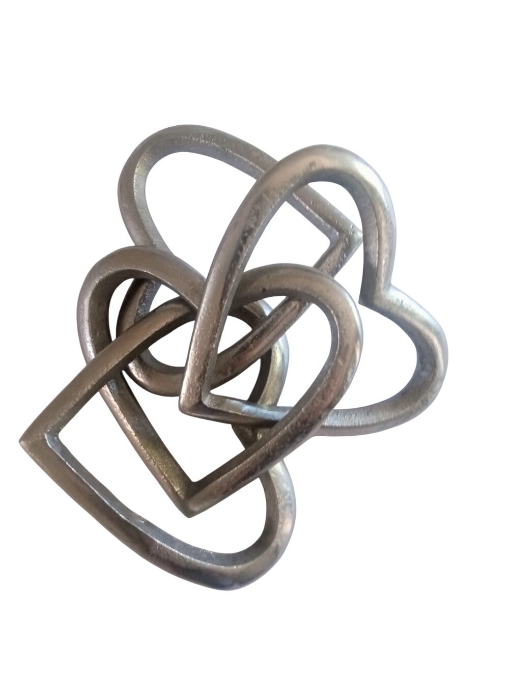 Interlocking 4 Decorative Metal Hearts NWOT